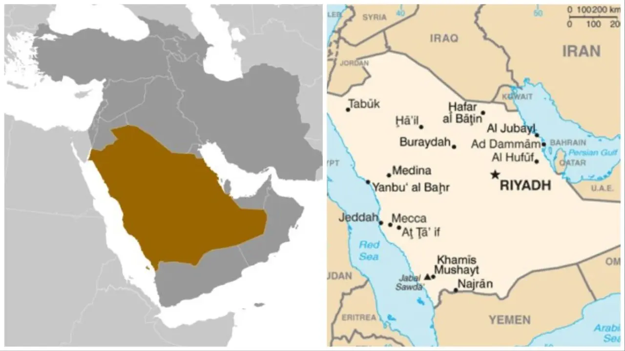 Map of Saudi Arabia